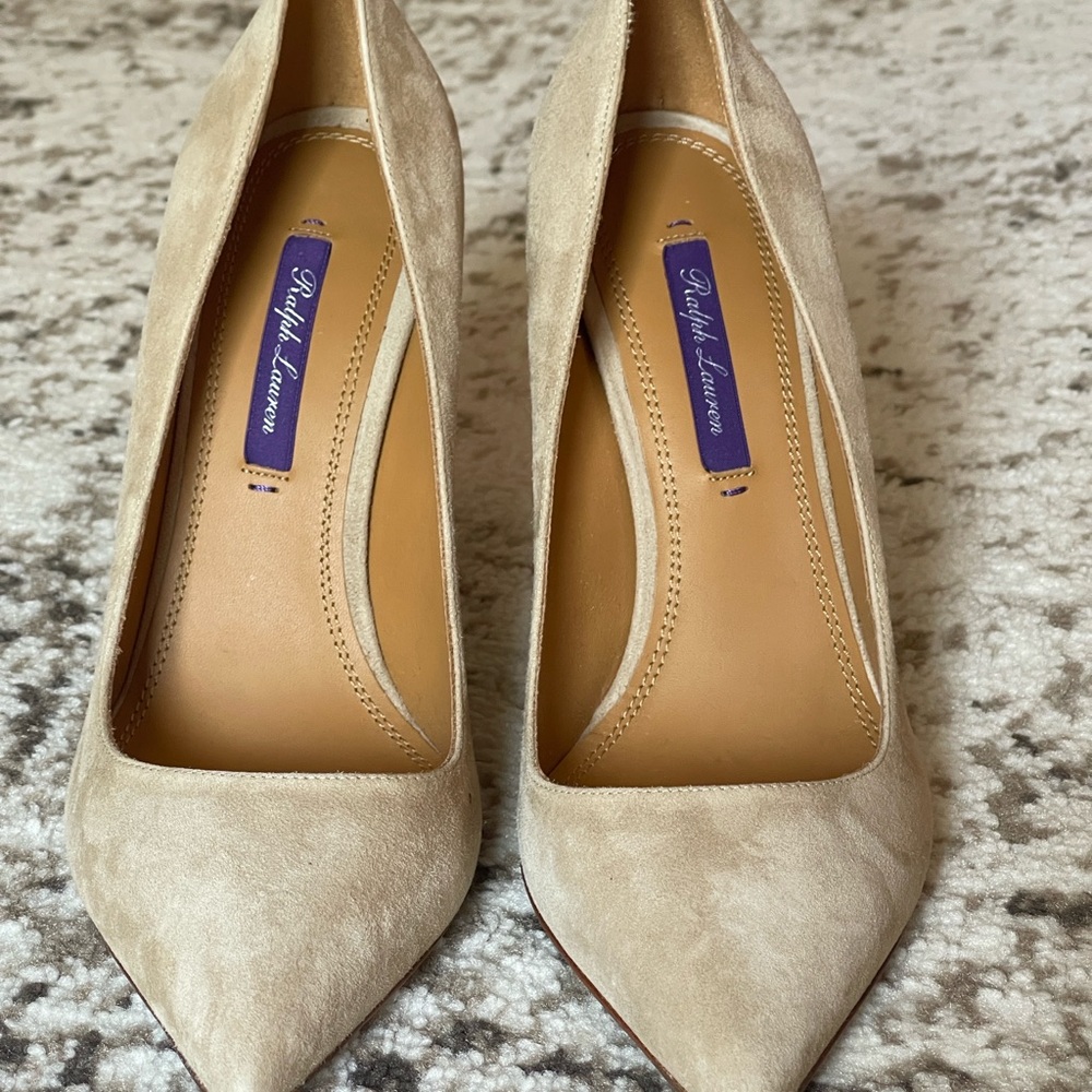 Ralph Lauren Women's Tan Suede Pumps - Picture 5 of 5